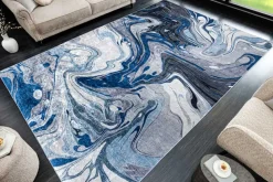 Moderner Teppich ART RUGS 230x160cm grau blau weiß Flachgewebe Indoor