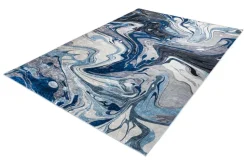 Moderner Teppich ART RUGS 230x160cm grau blau weiß Flachgewebe Indoor
