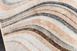 Moderner Teppich EARTH 230x160cm beige grau multicolor Flachgewebe Indoor-Teppich