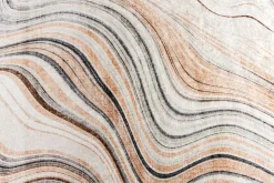 Moderner Teppich EARTH 230x160cm beige grau multicolor Flachgewebe Indoor-Teppich