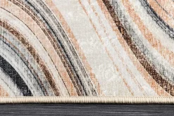 Moderner Teppich EARTH 230x160cm beige grau multicolor Flachgewebe Indoor-Teppich
