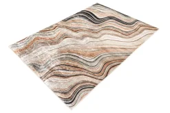 Moderner Teppich EARTH 230x160cm beige grau multicolor Flachgewebe Indoor-Teppich