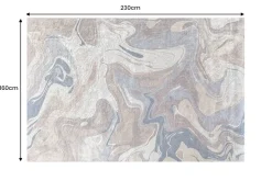 Moderner Teppich EARTH 230x160cm braun beige blau Flachgewebe Indoor