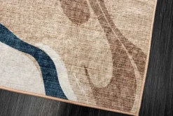 Moderner Teppich EARTH 230x160cm braun beige blau Flachgewebe Indoor