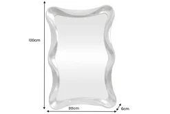 Moderner Wandspiegel ALICE 120cm silber variabel aufhängbar