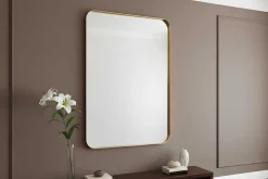 Moderner Wandspiegel AMSTERDAM 100cm gold Aluminium