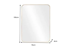 Moderner Wandspiegel AMSTERDAM 100cm gold Aluminium