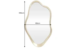 Moderner Wandspiegel EMBER 100cm gold variabel aufhängbar organische Form