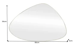 Moderner Wandspiegel NOEMI 85cm gold variabel aufhängbar
