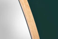 Moderner Wandspiegel NOEMI 70cm natur Eiche Massivholz handmade asymmetrisches Design