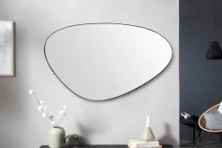 Moderner Wandspiegel NOEMI 90cm schwarz asymmetrisches Design