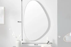 Moderner Wandspiegel NOEMI 90cm schwarz asymmetrisches Design