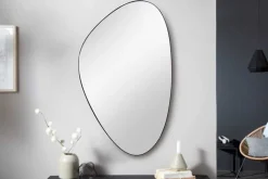 Moderner Wandspiegel NOEMI 90cm schwarz asymmetrisches Design