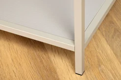 Modernes Bücherregal SLIM LINE 185cm champagner beige Metall mit Schubladen