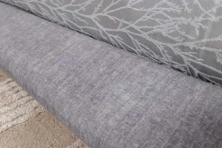 Modernes Bett SWING 160x200cm grau Vogue Velours Samt geschwungenes Doppelbett