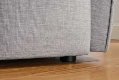 Modernes Big Sofa ROYAL 295cm grau Velours-Strickstoff Federkern XXL-Couch