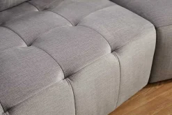Modernes Big Sofa ROYAL 295cm grau Velours-Strickstoff Federkern XXL-Couch