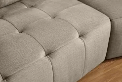 Modernes Big Sofa ROYAL 295cm greige Velours-Strickstoff Federkern XXL-Couch