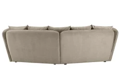 Modernes Big Sofa ROYAL 295cm greige Velours-Strickstoff Federkern XXL-Couch
