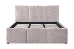 Modernes Boxbett ATELIER 180x200cm champagner beige Samt mit Lattenrost und Stauraum