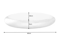 Modernes Design Wandregal TEAR 40cm silber Aluminium