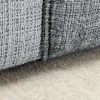 Modernes Ecksofa BOSSA NOVA 265cm grau Chenille 3-Sitzer Couch L-Form
