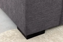 Modernes Ecksofa CITY 240cm grau Strukturstoff 3-Sitzer Couch inkl. Kissen