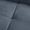 Modernes Ecksofa CITY 240cm blau Strukturstoff 3-Sitzer Couch inkl. Kissen