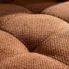 Modernes Ecksofa KENT 220cm rostbraun Chenille inkl. Hocker Federkern Wohnlandschaft