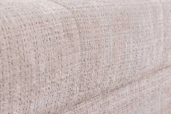 Modernes Ecksofa KENT 220cm champagner beige Chenille Cremona Federkern Wohnlandschaft mit Hocker