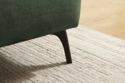 Modernes Ecksofa MARRAKESCH 265cm grün Samt 3-Sitzer inkl. Kissen Ottomane rechts