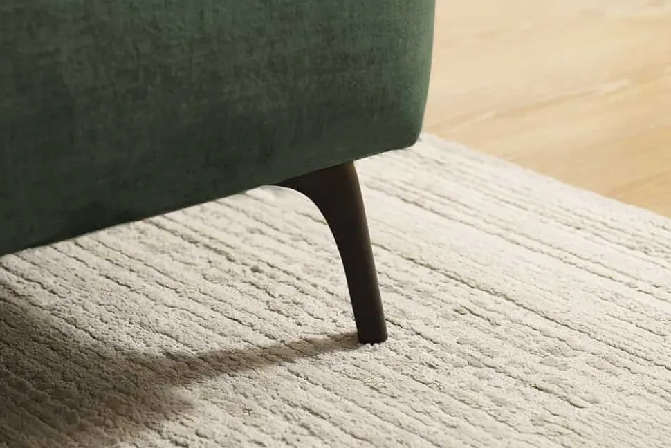Modernes Ecksofa MARRAKESCH 265cm grün Samt 3-Sitzer inkl. Kissen Ottomane rechts