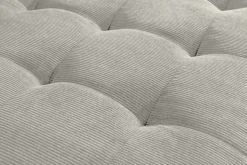 Modernes Ecksofa STOCKHOLM 220cm hellgrau Cordstoff Federkern 3-Sitzer-Sofa