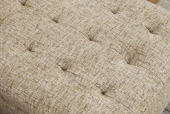 Modernes Ecksofa STOCKHOLM 220cm beige cozy Veloursstrickstoff Federkern 3-Sitzer-Sofa