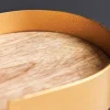 Modernes 2er Set Wandregal PURE NATURE 60cm gold Mangoholz massiv Metall handmade