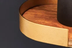 Modernes 2er Set Wandregal PURE NATURE 60cm gold Mangoholz massiv Metall handmade