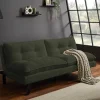 Modernes Schlafsofa COCOONING 190cm grün Cord 3-Sitzer Couch