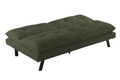 Modernes Schlafsofa COCOONING 190cm grün Cord 3-Sitzer Couch