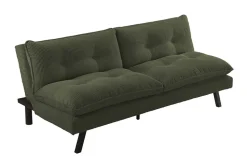 Modernes Schlafsofa COCOONING 190cm grün Cord 3-Sitzer Couch