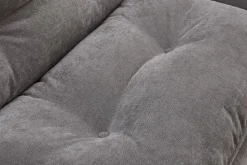 Modernes Schlafsofa COCOONING 190cm grau Chenillestoff 3-Sitzer Couch