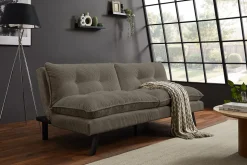 Modernes Schlafsofa COCOONING 190cm greige Cord 3-Sitzer Couch