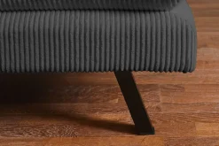 Modernes Schlafsofa COCOONING 190cm grau Cord 3-Sitzer Couch