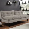 Modernes Schlafsofa COCOONING 190cm beige Chenillestoff 3-Sitzer Couch