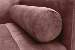 Modernes Schlafsofa COUTURE 200cm altrosa Microvelours 3-Sitzer Couch mit Schlaffunktion