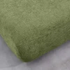 Modernes Schlafsofa ELYPSE 200cm grün Chenille 3-Sitzer Couch inkl. Kissen