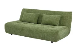 Modernes Schlafsofa ELYPSE 200cm grün Chenille 3-Sitzer Couch inkl. Kissen