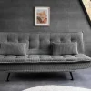 Modernes Schlafsofa JAZZ 190cm grau Cord 3-Sitzer Couch