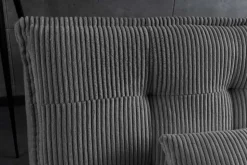 Modernes Schlafsofa JAZZ 190cm grau Cord 3-Sitzer Couch