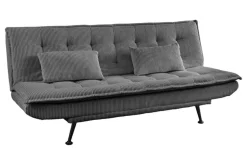 Modernes Schlafsofa JAZZ 190cm grau Cord 3-Sitzer Couch
