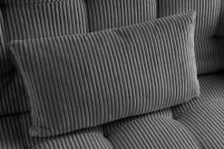 Modernes Schlafsofa JAZZ 190cm grau Cord 3-Sitzer Couch